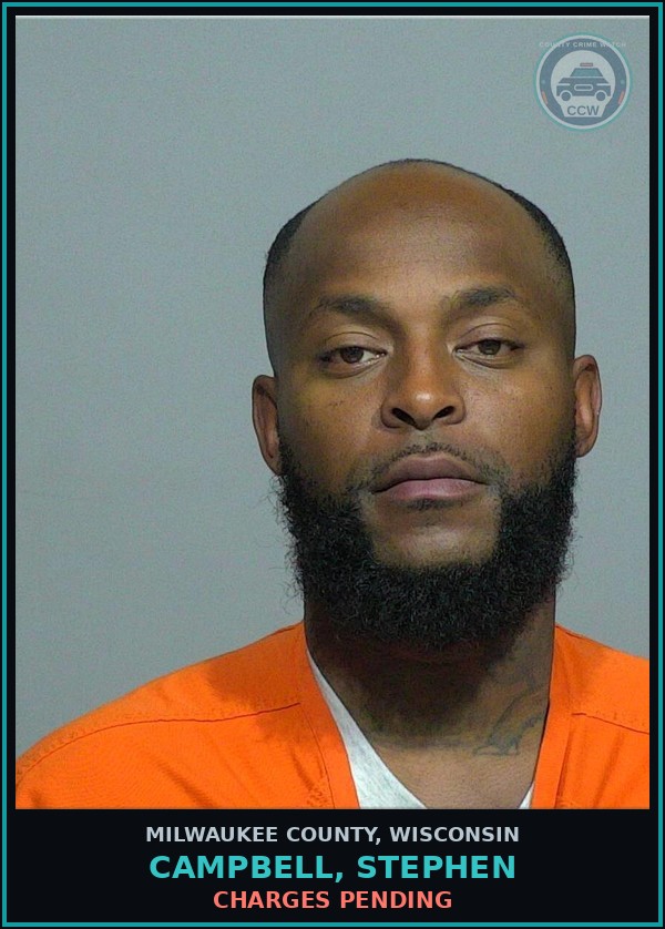 Booking mugshot of Campbell, Stephen in Milwaukee County