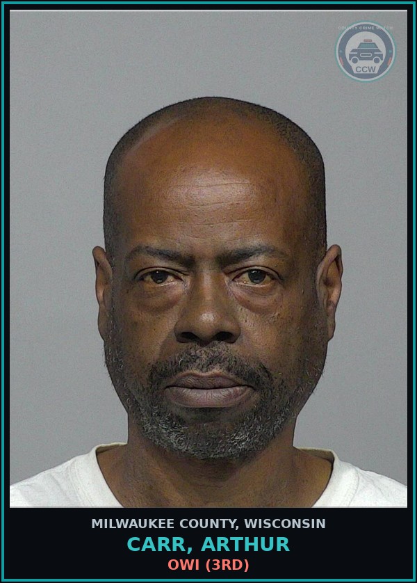 Booking mugshot of Carr, Arthur in Milwaukee County
