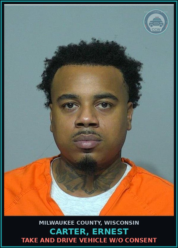 Booking mugshot of Carter, Ernest in Milwaukee County