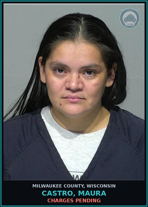 Booking mugshot of Castro, Maura in Milwaukee County
