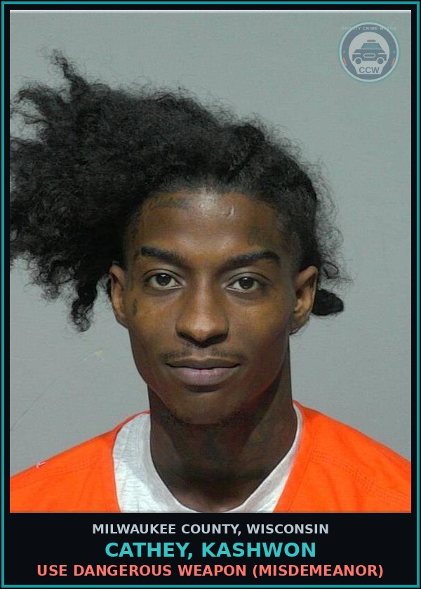 Booking mugshot of Cathey, Kashwon in Milwaukee County