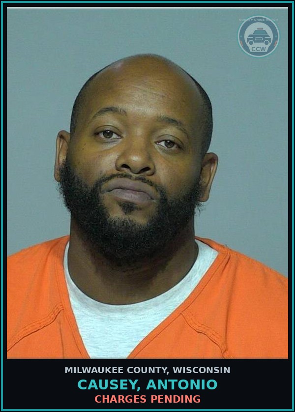 Booking mugshot of Causey, Antonio in Milwaukee County