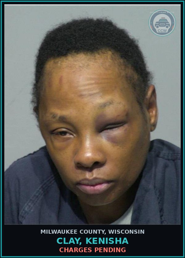 Booking mugshot of Clay, Kenisha in Milwaukee County
