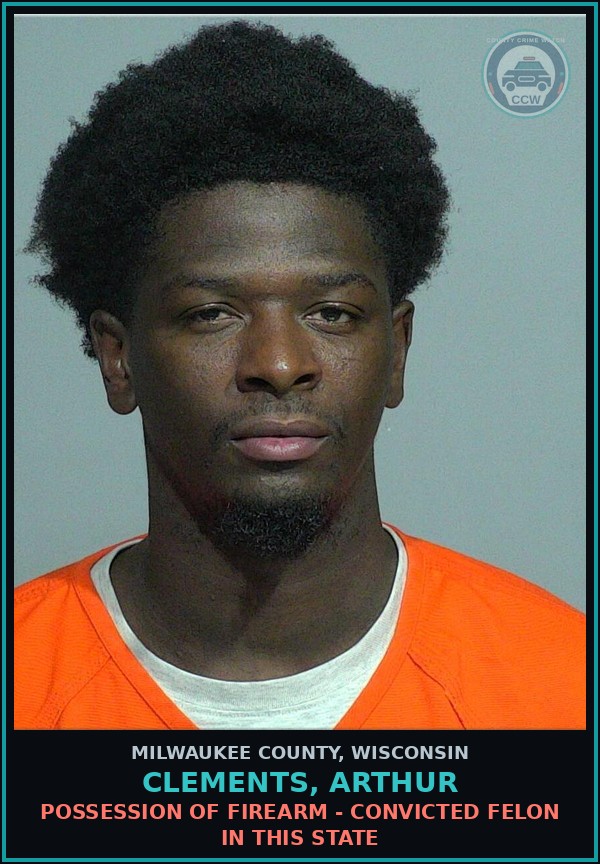 Booking mugshot of Clements, Arthur in Milwaukee County