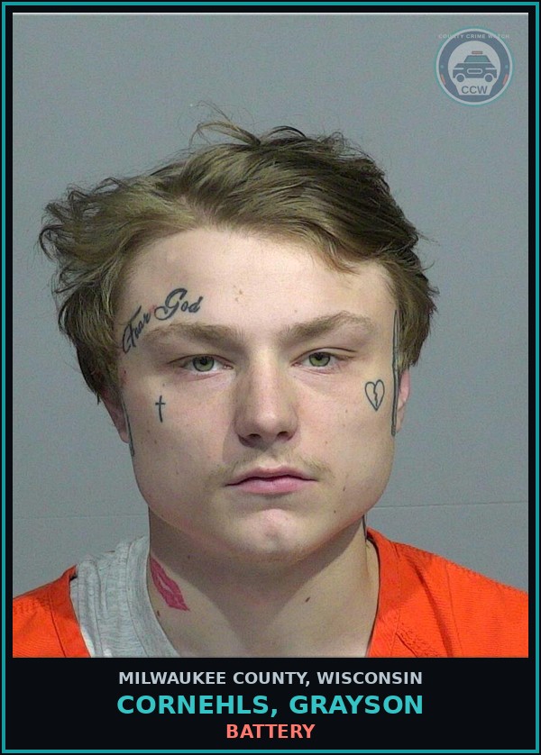Booking mugshot of Cornehls, Grayson in Milwaukee County