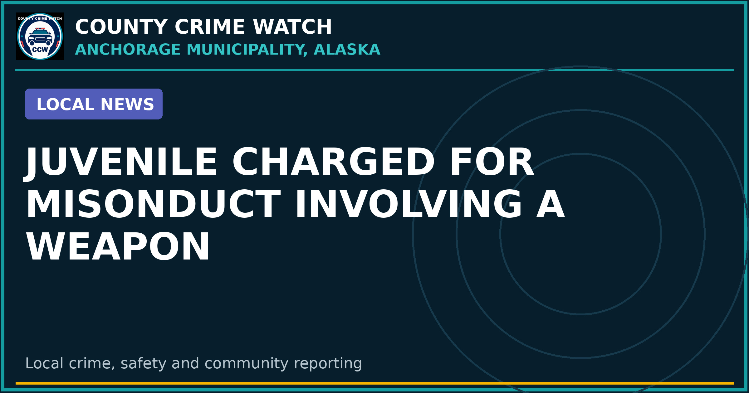 Juvenile Charged for Misonduct Involving a Weapon