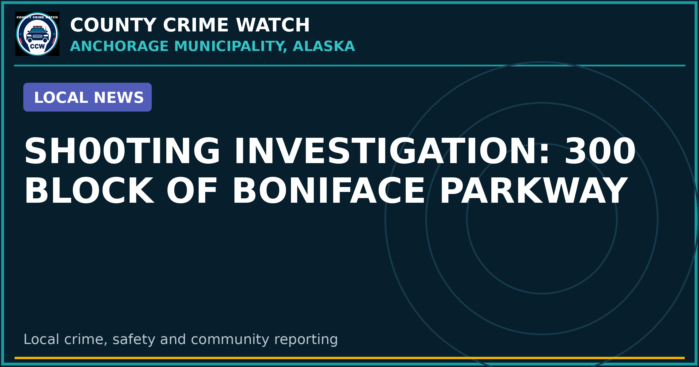 sh00ting INVESTIGATION: 300 BLOCK OF BONIFACE PARKWAY