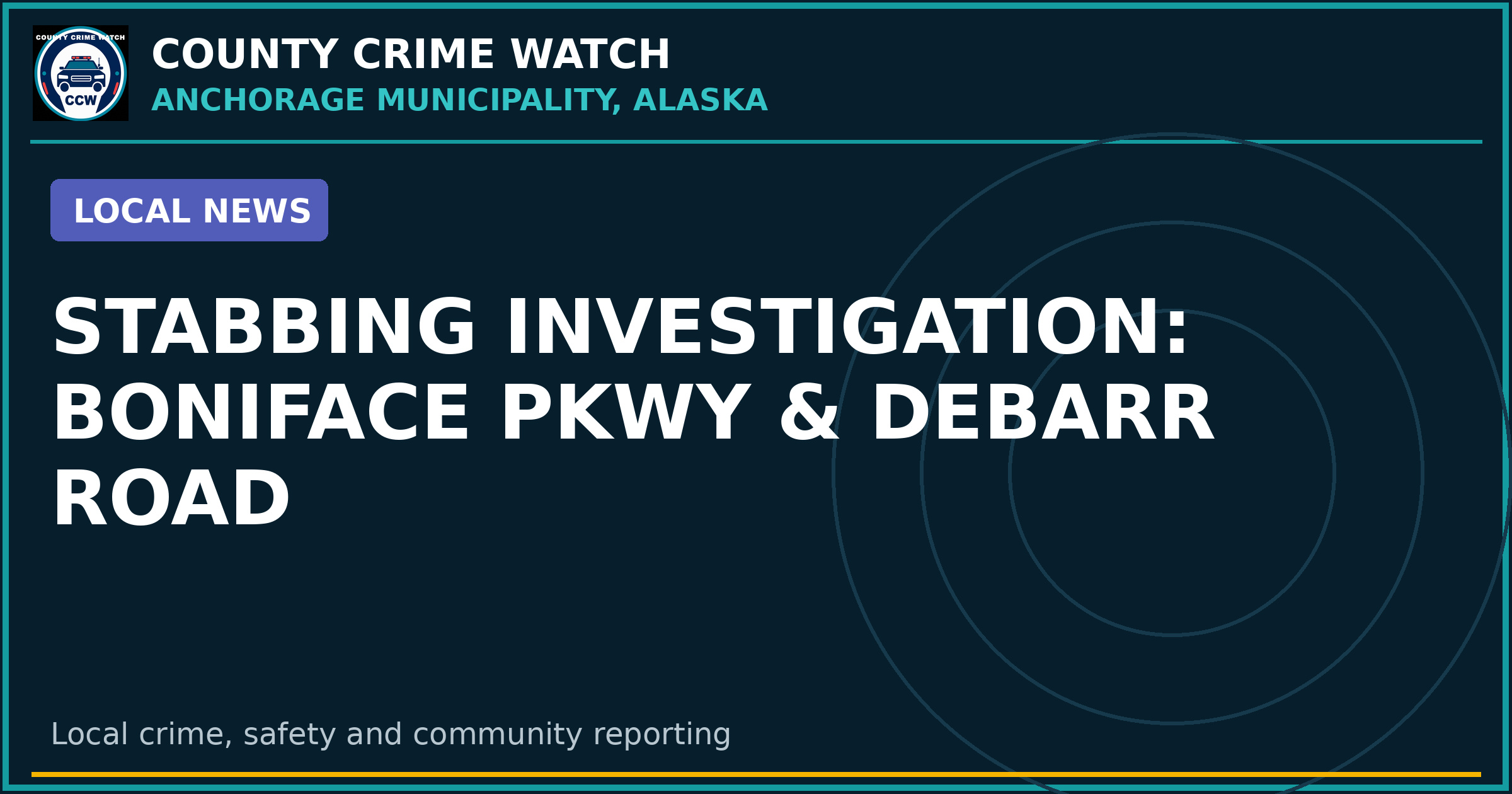 STABBING INVESTIGATION: BONIFACE PKWY & DEBARR ROAD