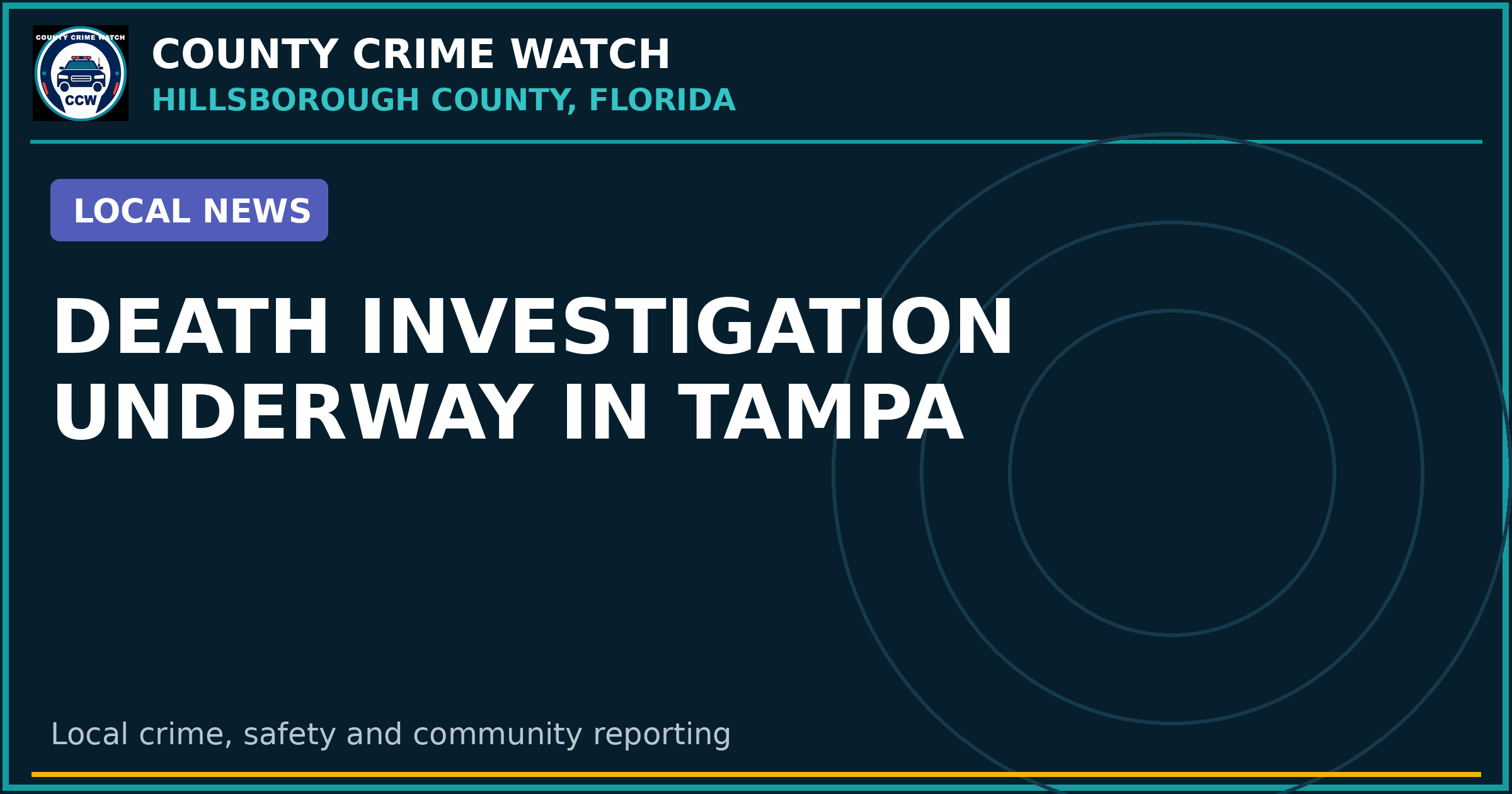 Death Investigation Underway in Tampa