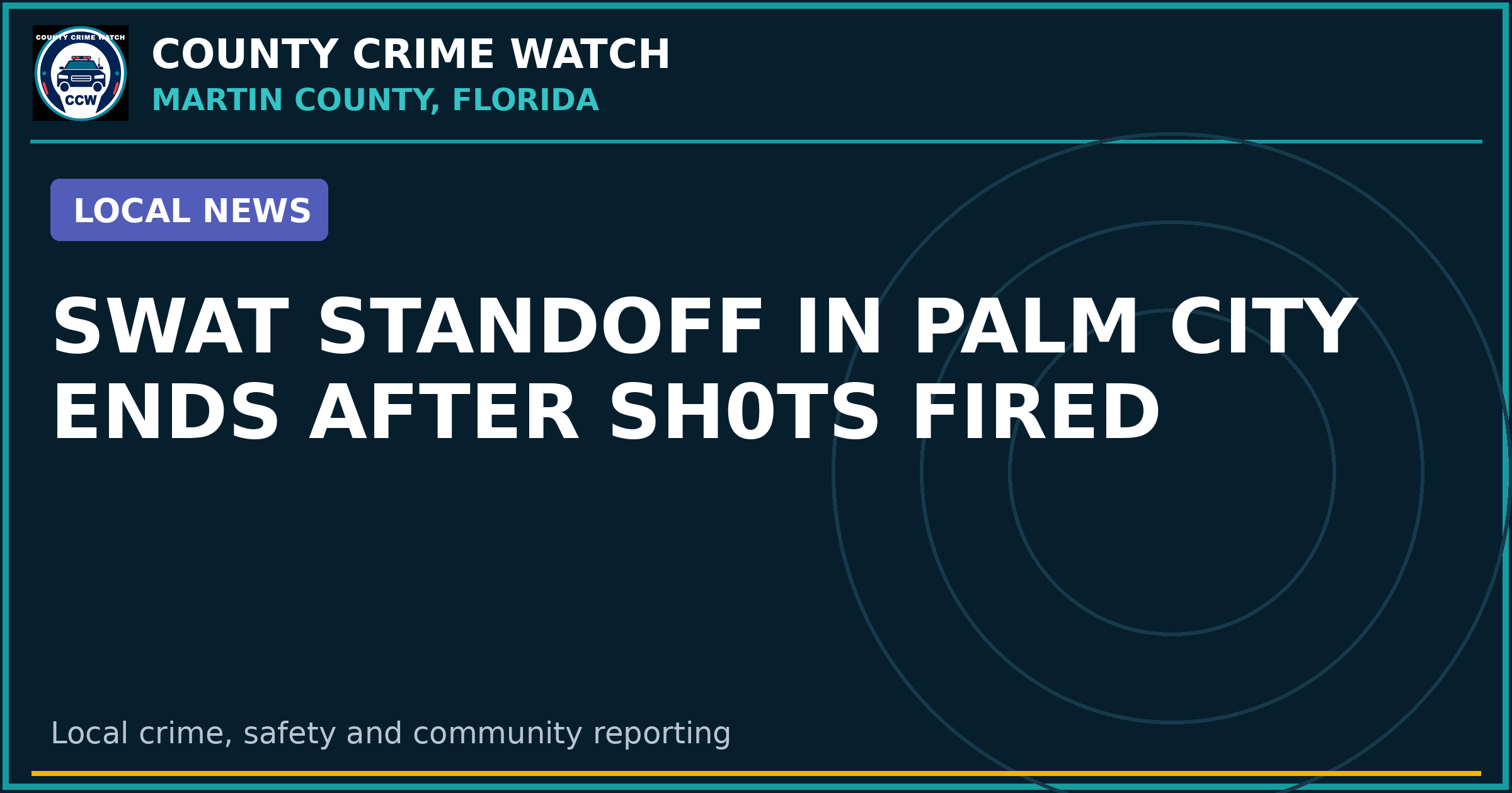 SWAT standoff in Palm City ends after sh0ts fired