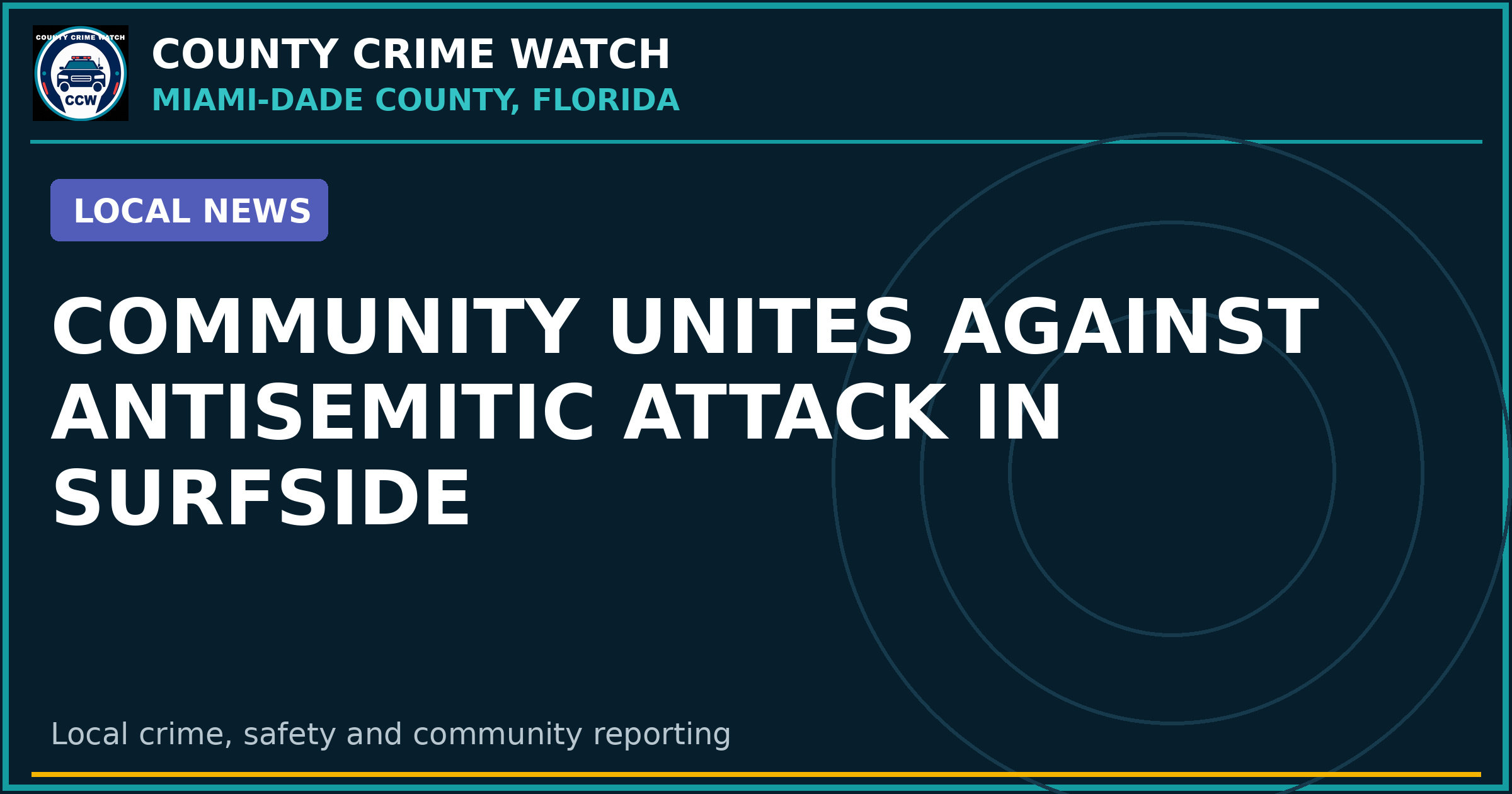 Community Unites Against Antisemitic Attack in Surfside