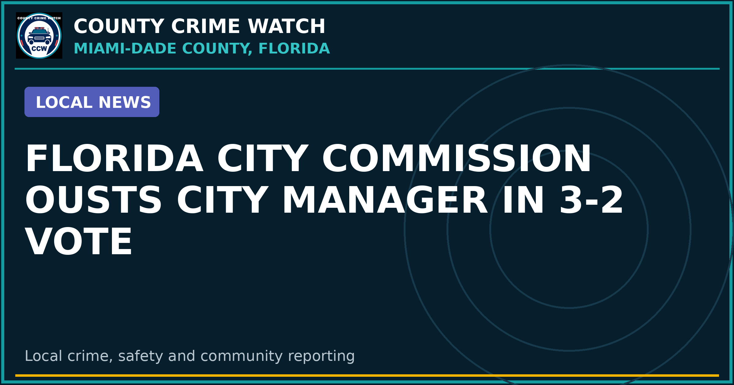 Florida City Commission ousts city manager in 3-2 vote
