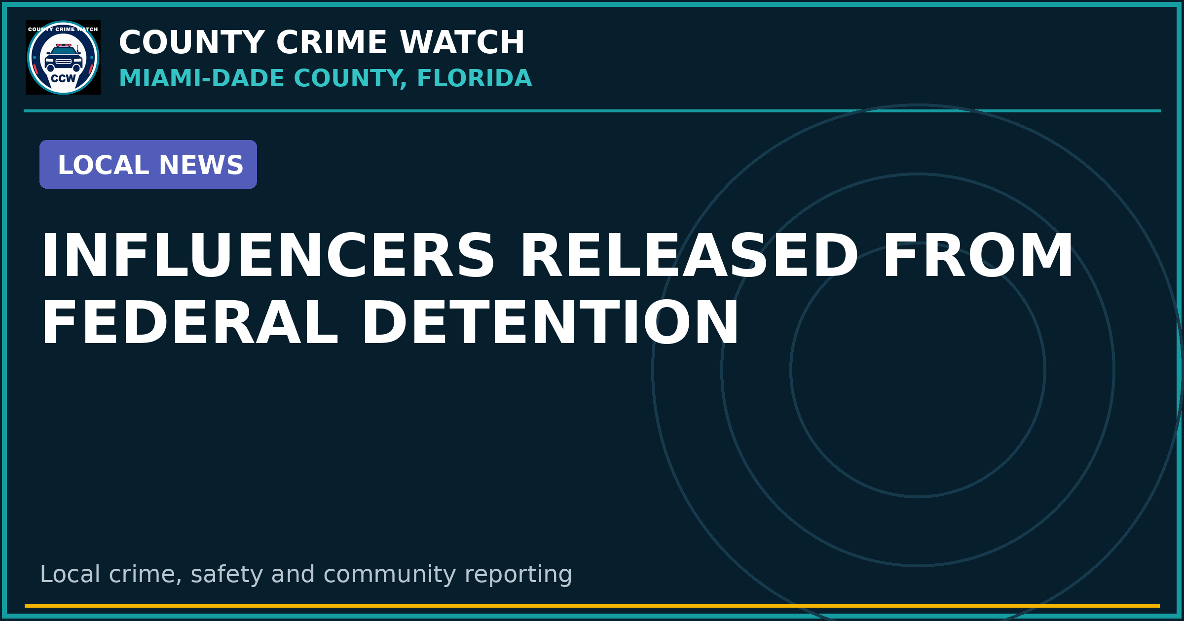 Influencers Released from Federal Detention
