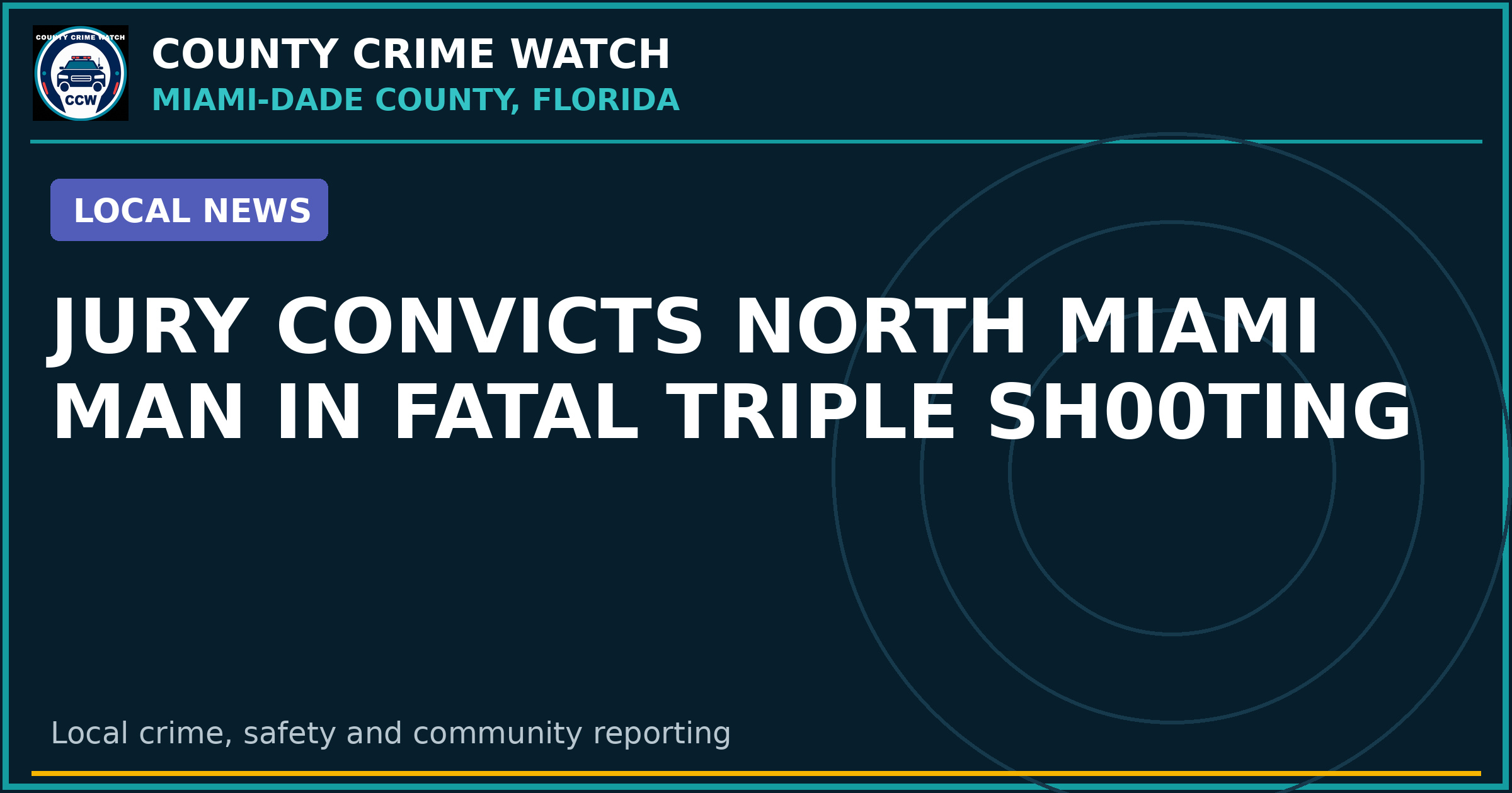 Jury Convicts North Miami Man in Fatal Triple sh00ting