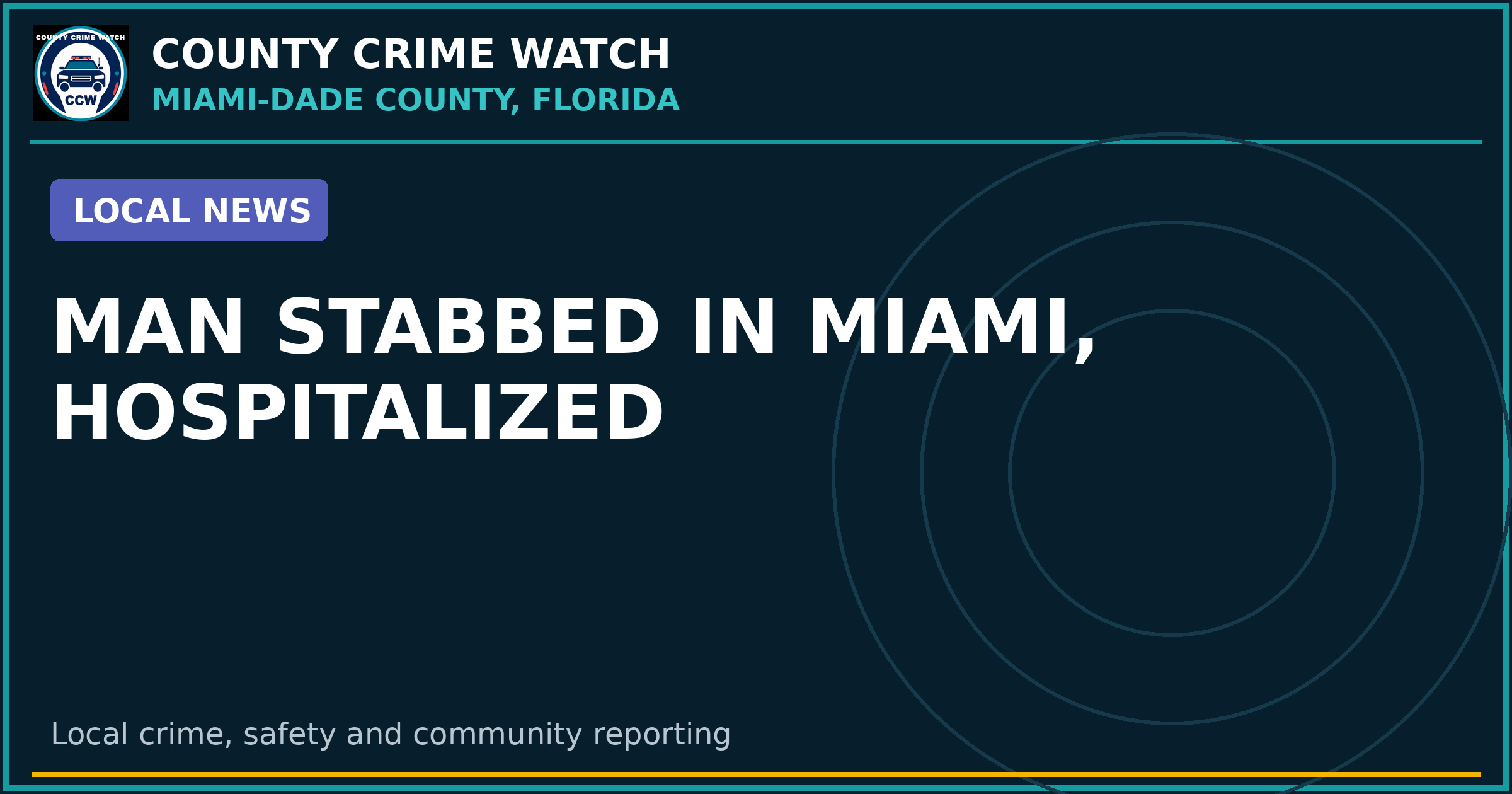 Man Stabbed in Miami, Hospitalized