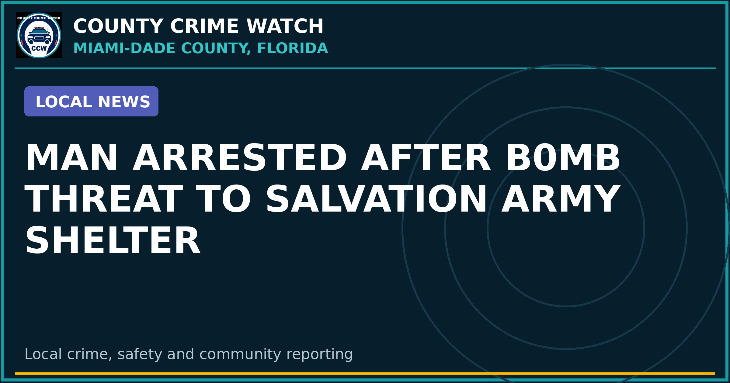 Man Arrested After Bomb Threat to Salvation Army Shelter