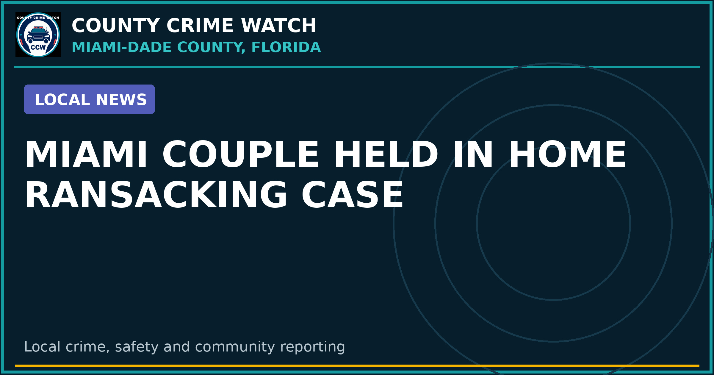 Miami Couple Held in Home Ransacking Case