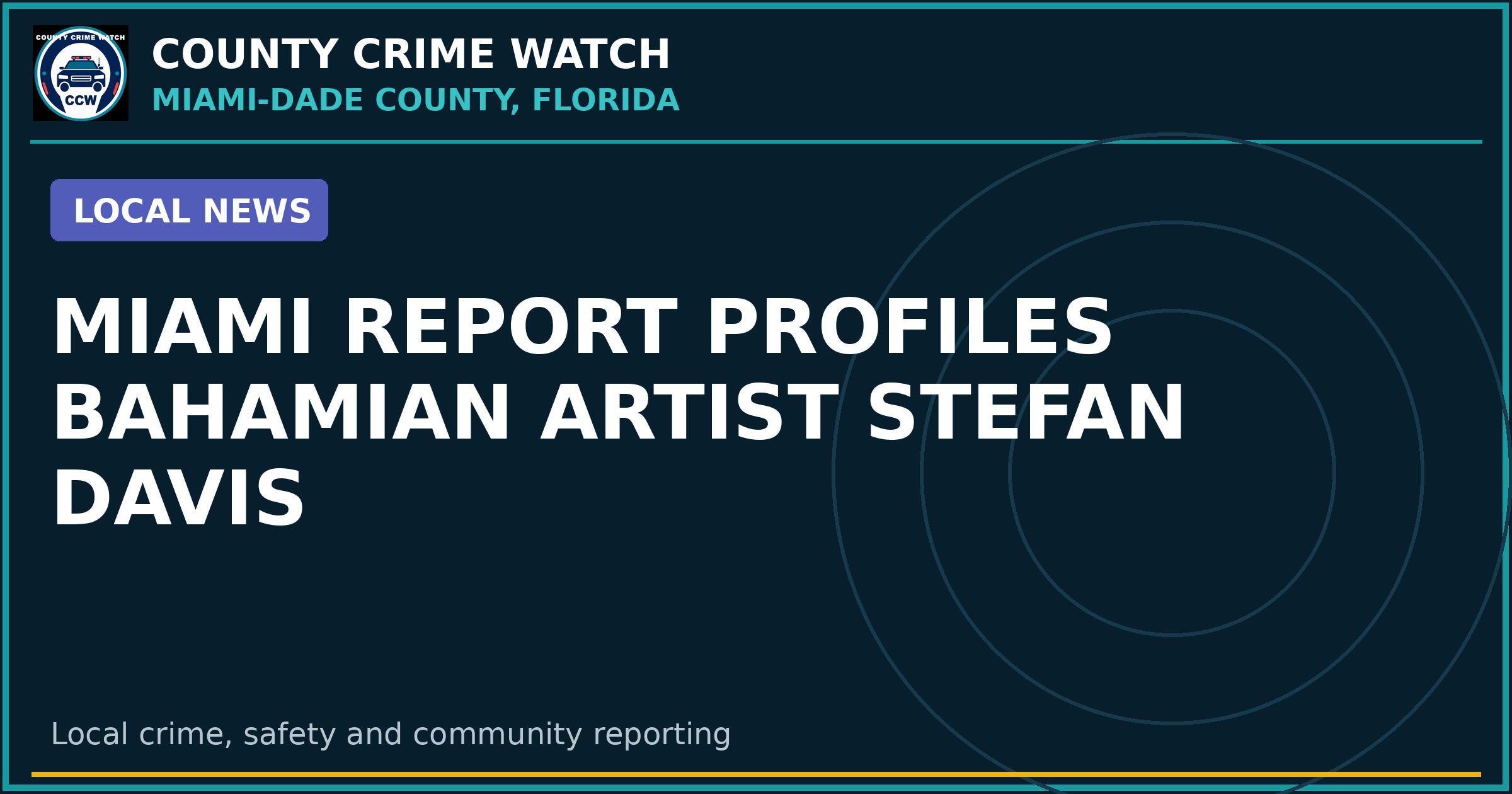 Miami report profiles Bahamian artist Stefan Davis
