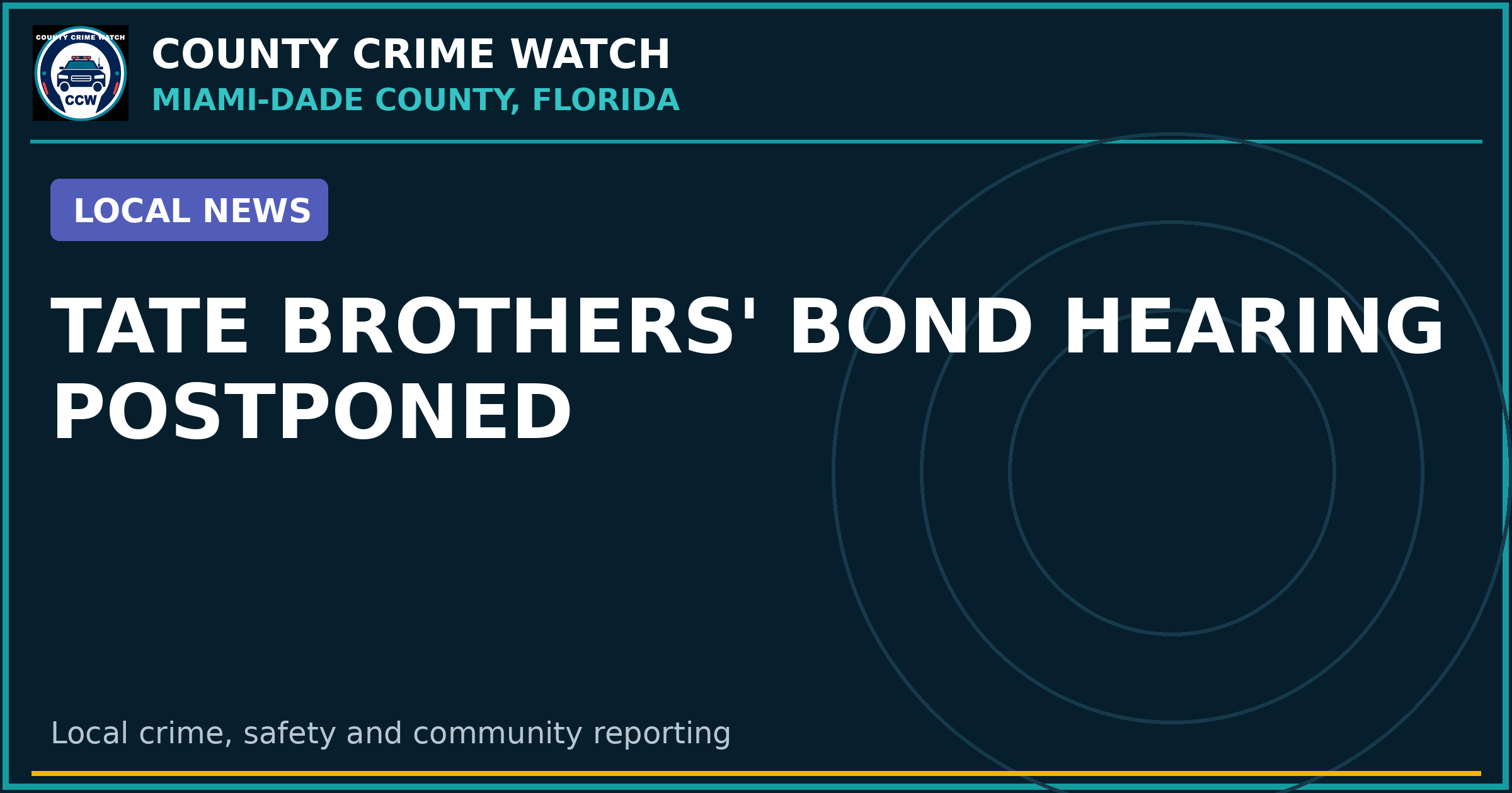 Tate Brothers' Bond Hearing Postponed