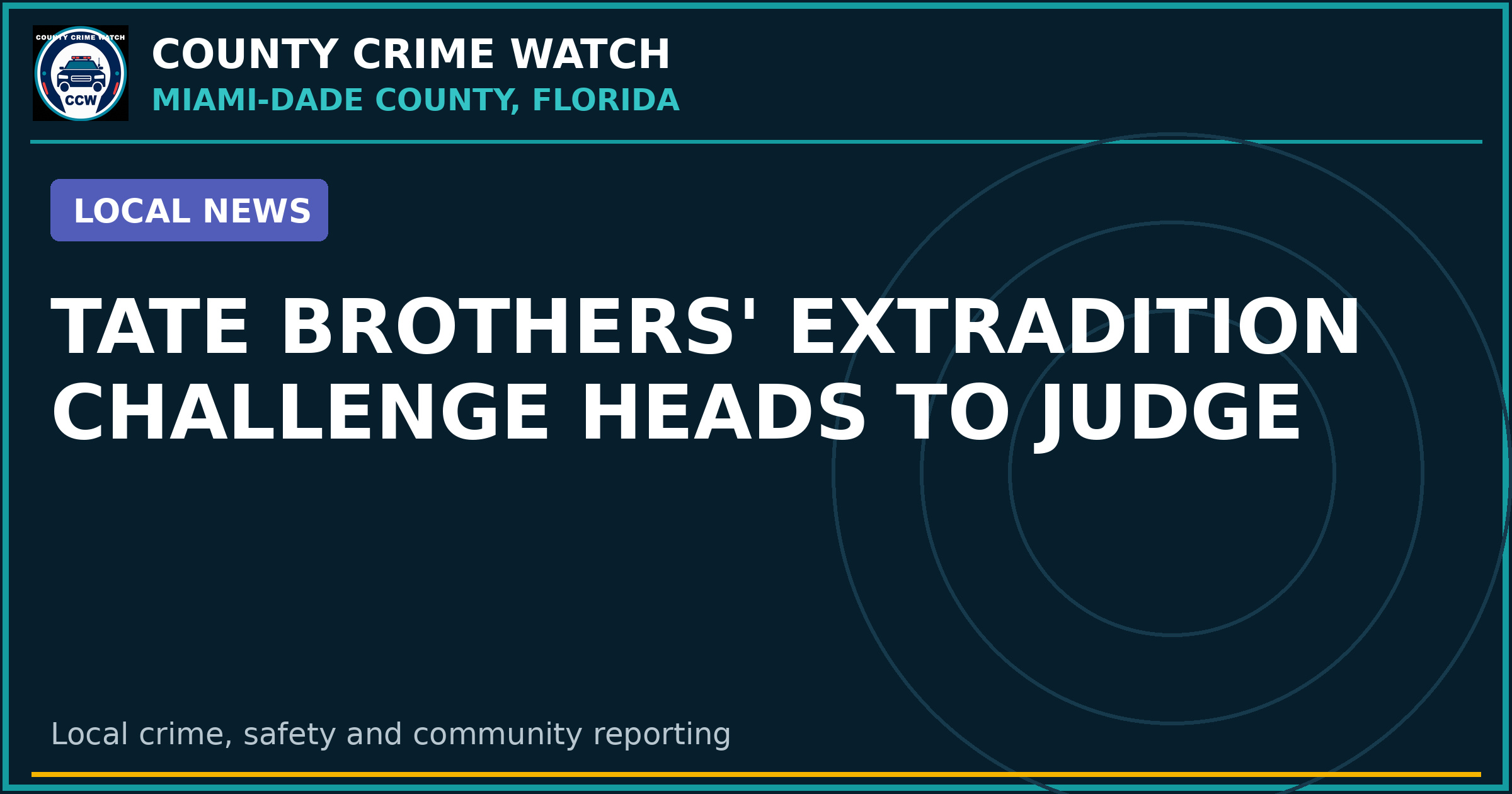 Tate Brothers' Extradition Challenge Heads to Judge