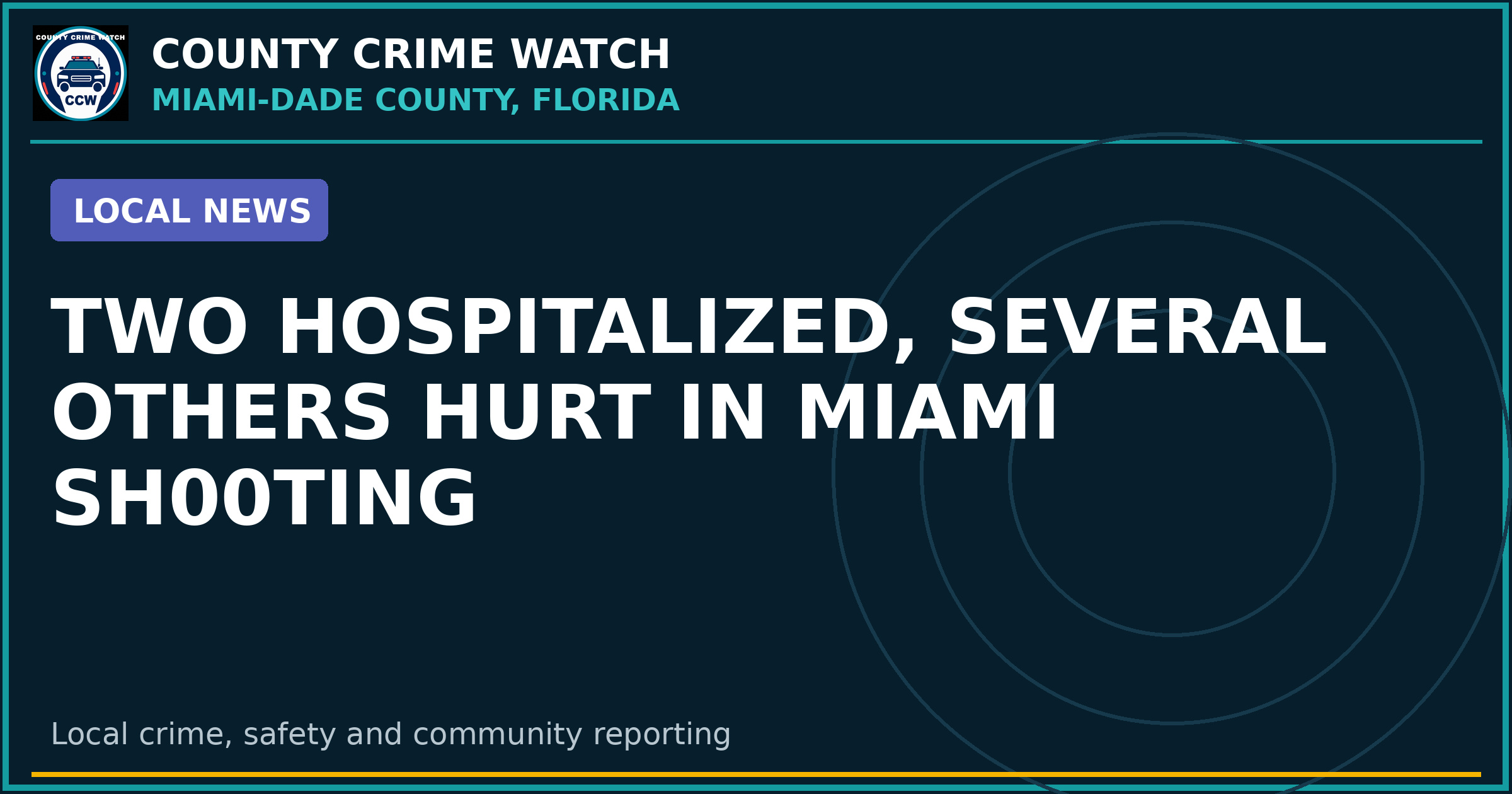 Two hospitalized, several others hurt in Miami sh00ting