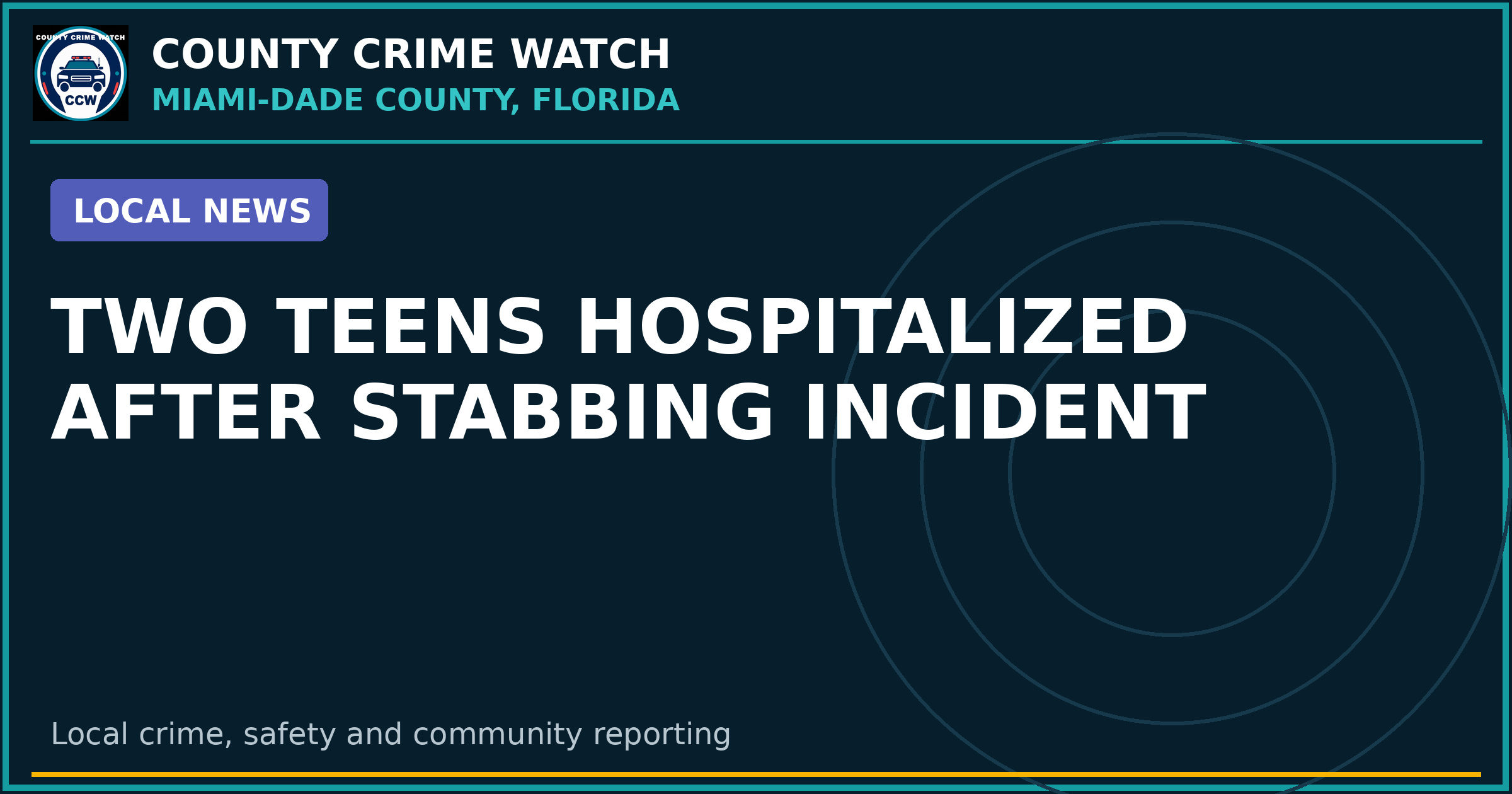 Two Teens Hospitalized After Stabbing Incident