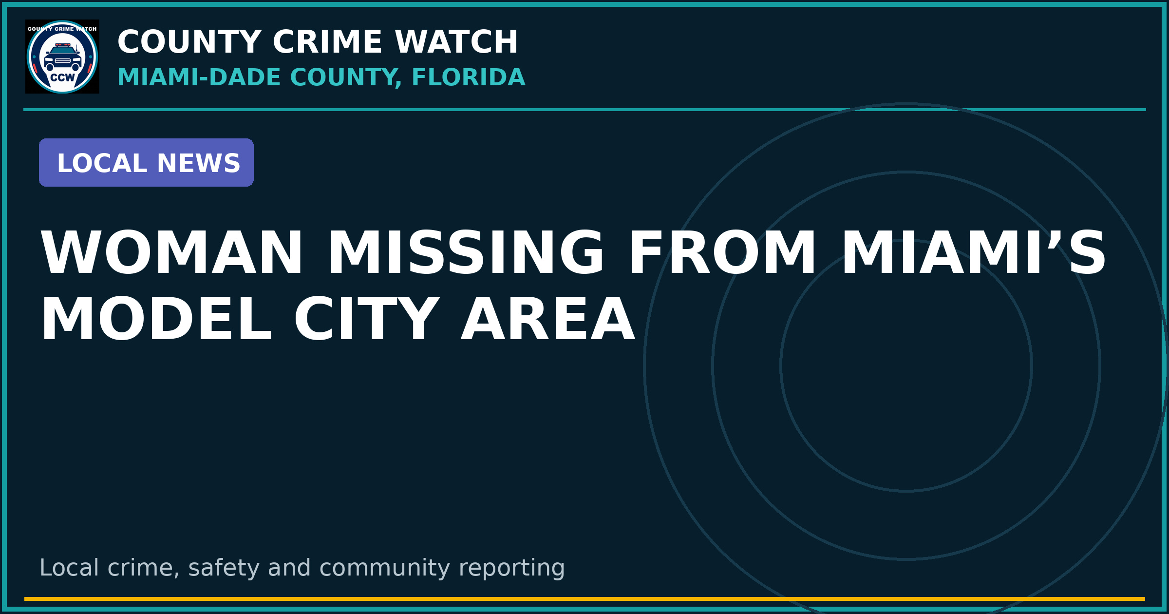 Woman Missing from Miami’s Model City Area
