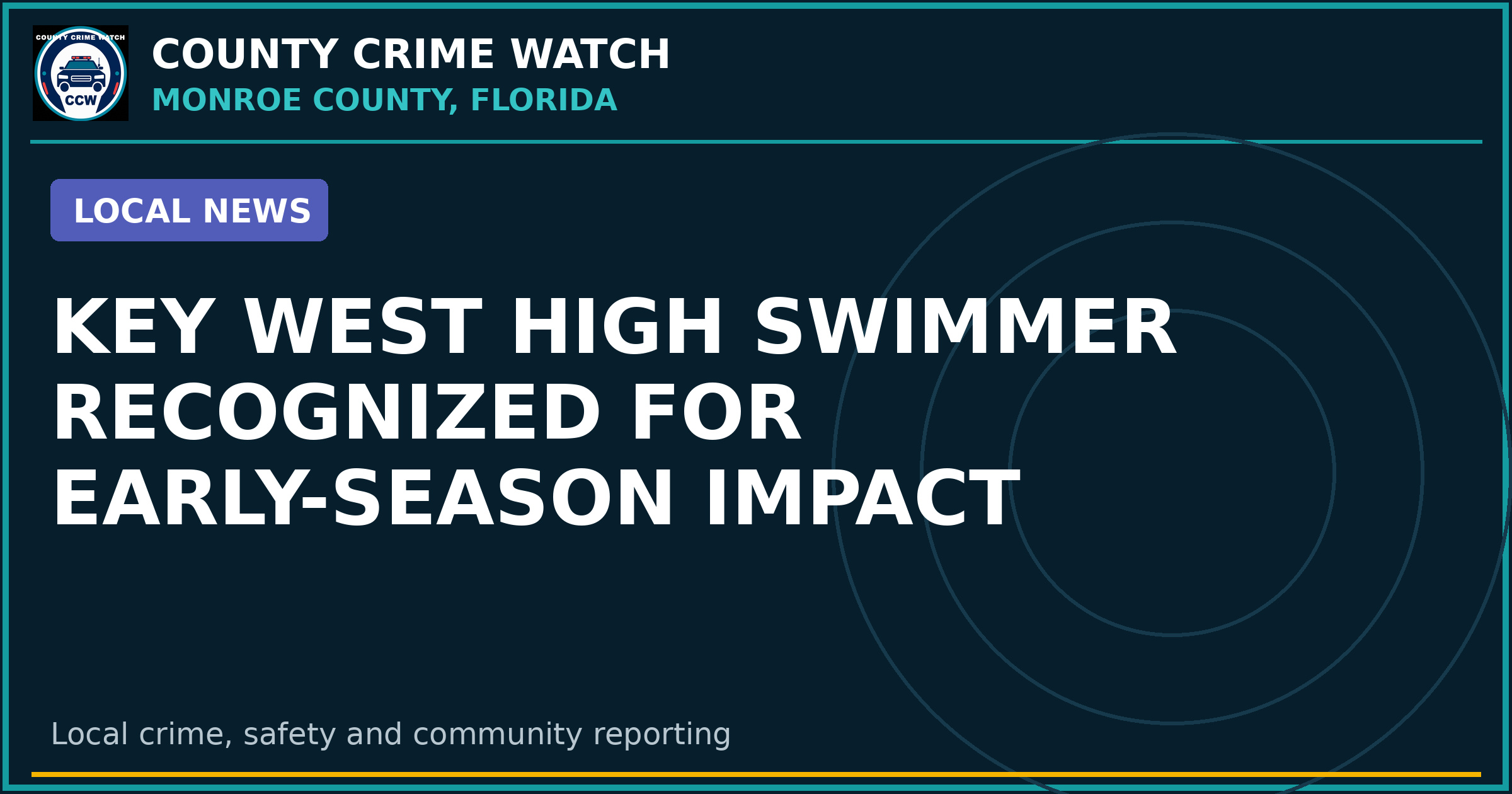 Key West High swimmer recognized for early-season impact