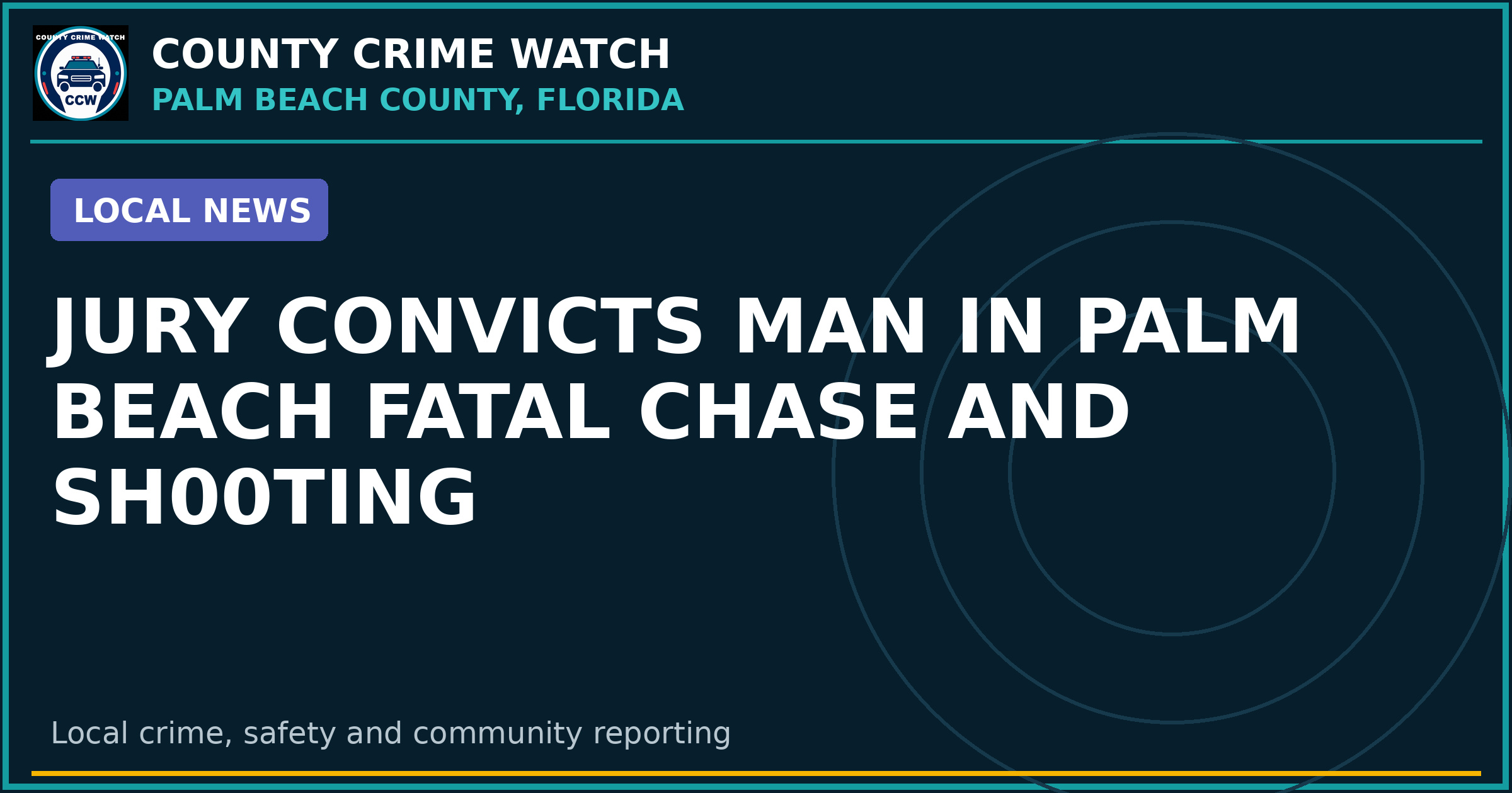 Jury convicts man in Palm Beach fatal chase and shooting