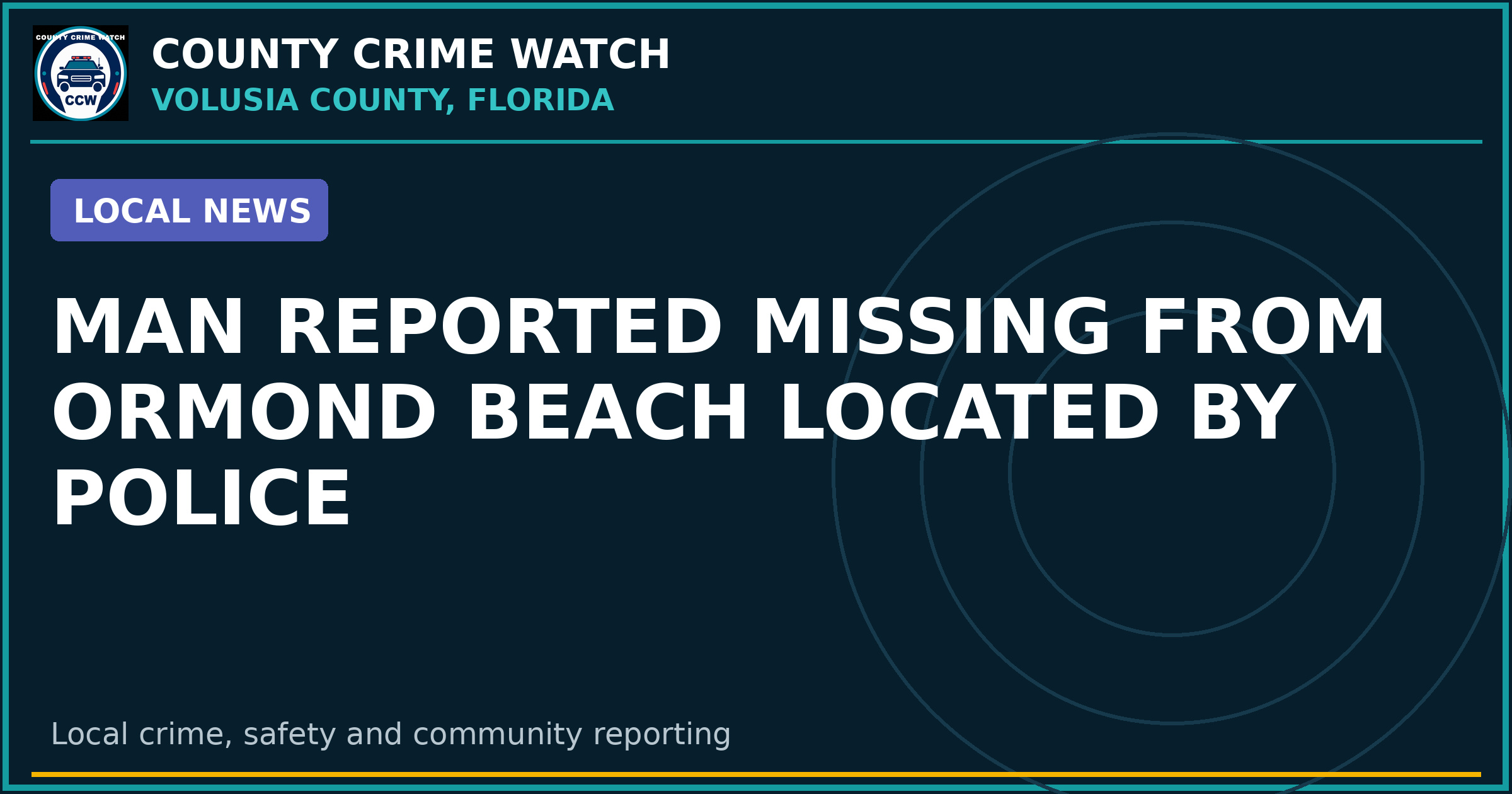 Man reported missing from Ormond Beach located by police
